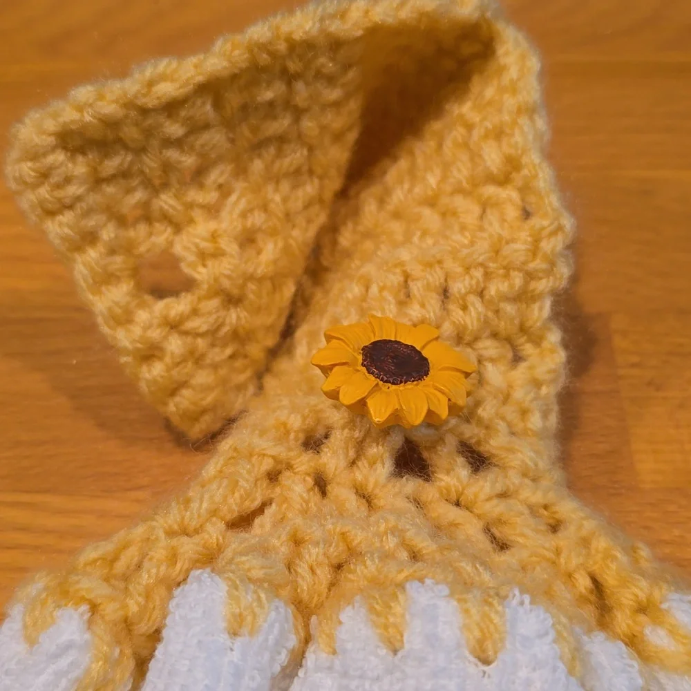 Handmade Hanging Hand Towel - Sunflower